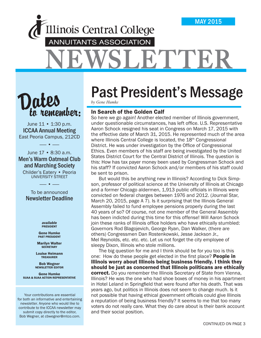 Past President's Message