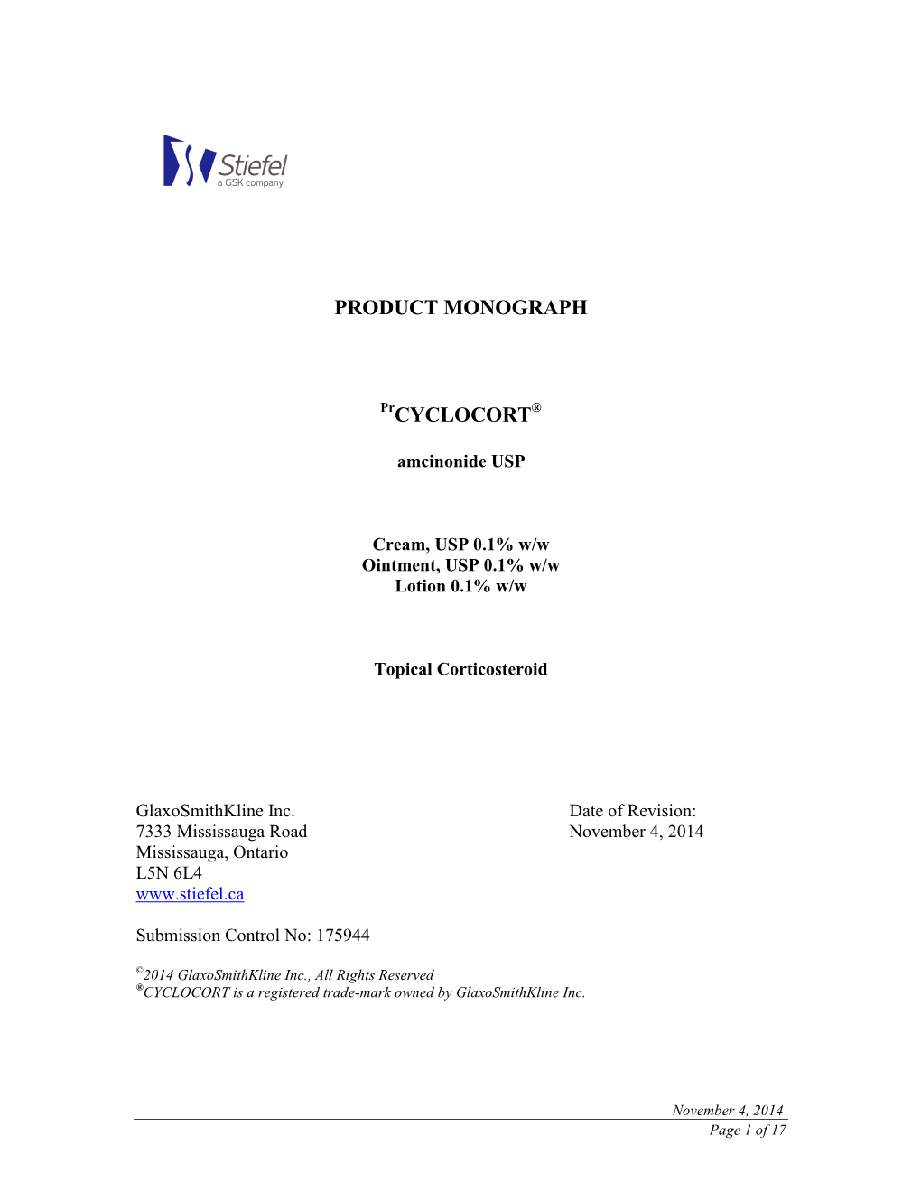 Product Monograph Cyclocort