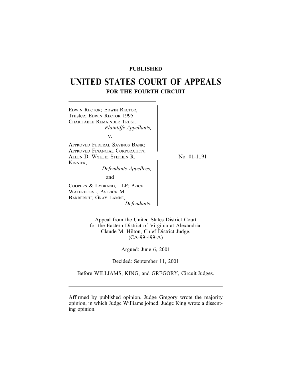 United States Court of Appeals for the Fourth Circuit