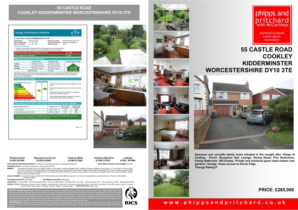 55 Castle Road Cookley Kidderminster Worcestershire Dy10 3Te