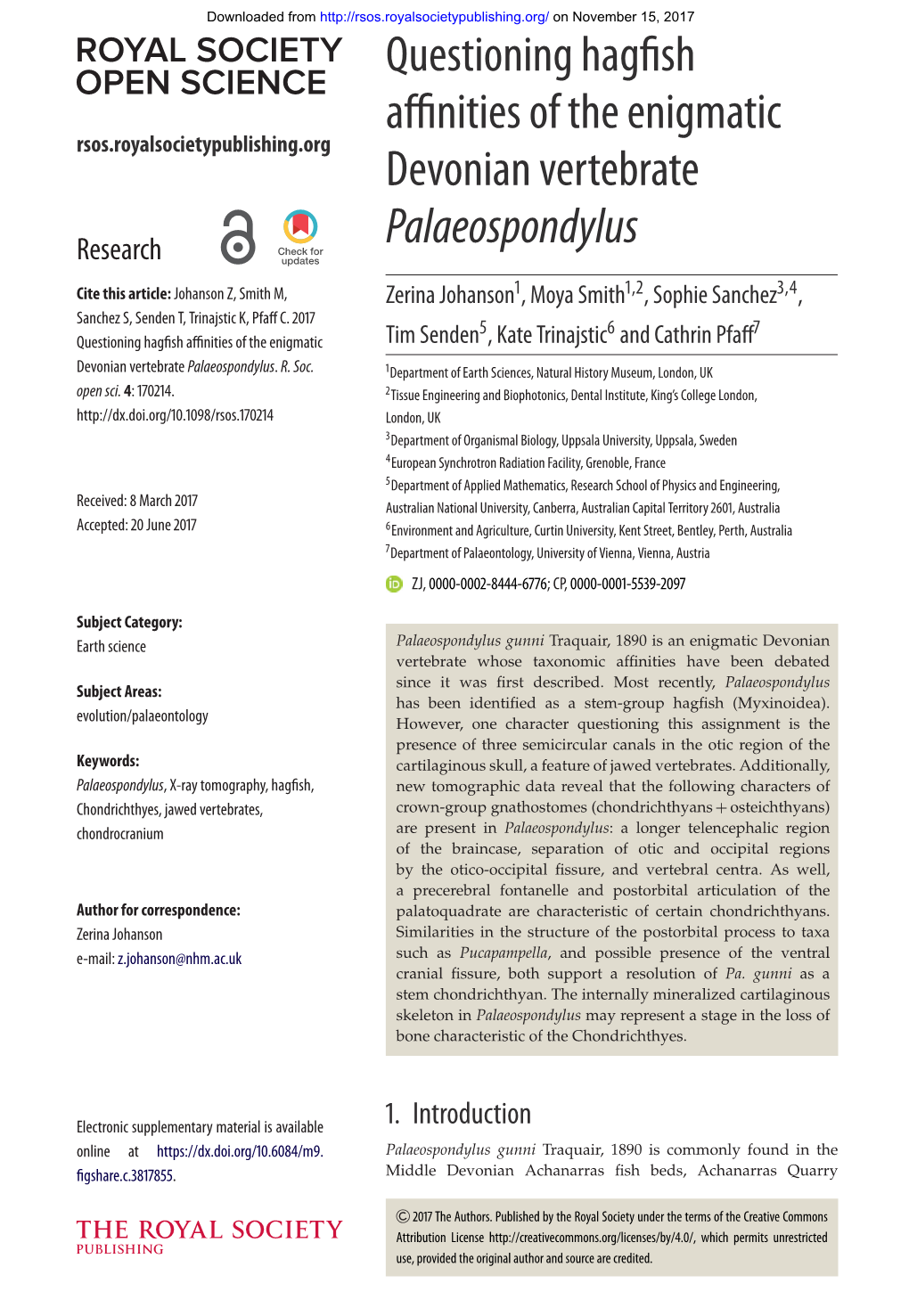 Questioning Hagfish Affinities of the Enigmatic Devonian