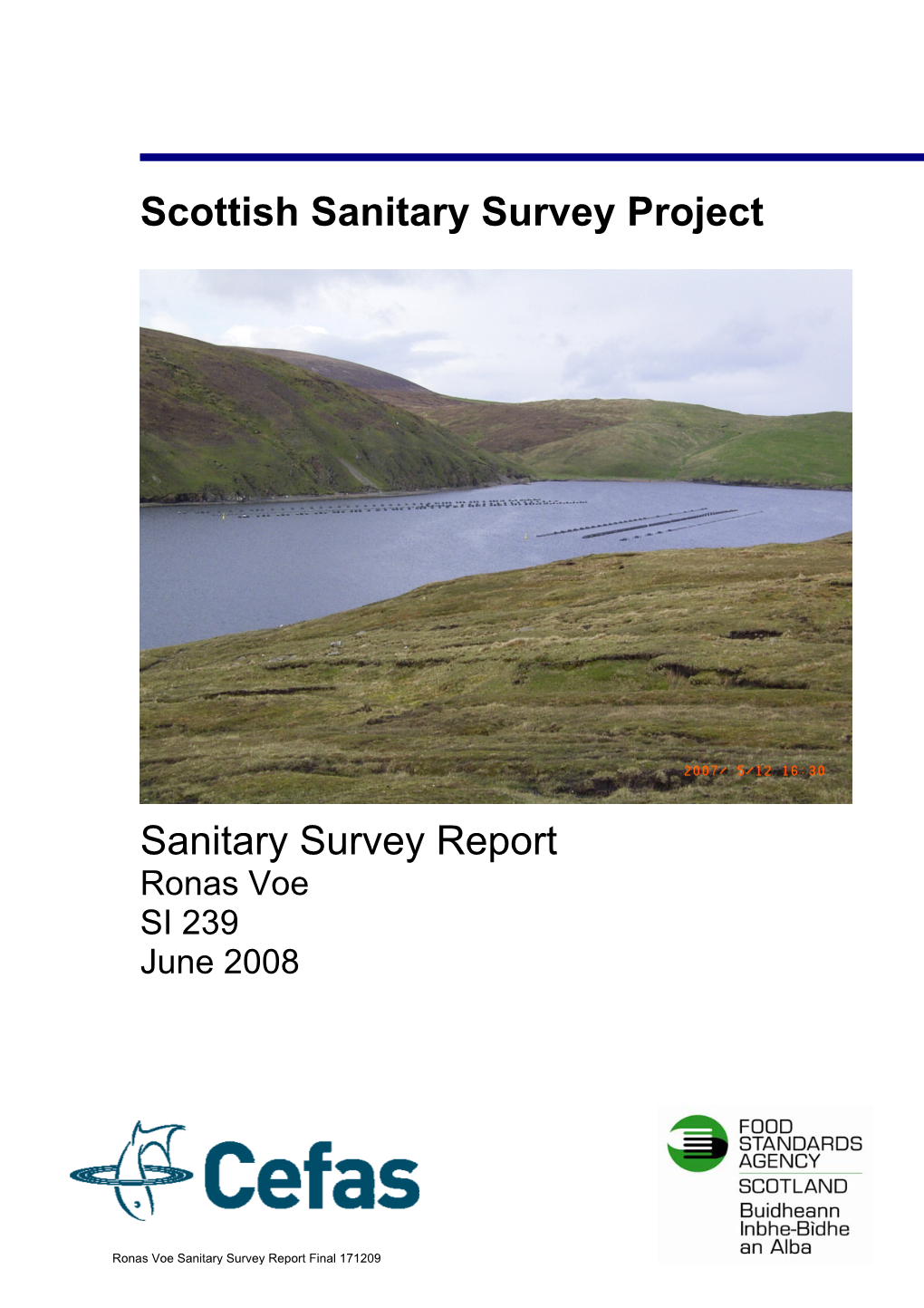 Scottish Sanitary Survey Project