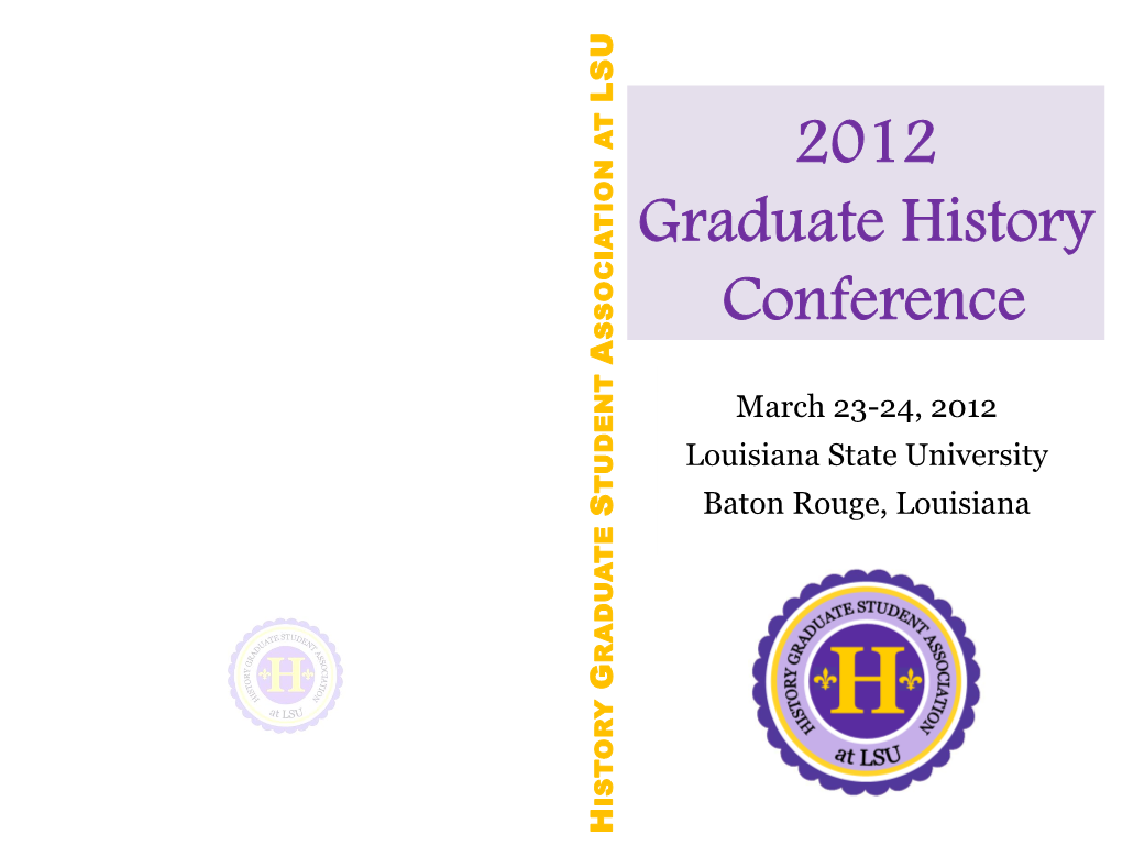 2012 Graduate History Conference Possible: America