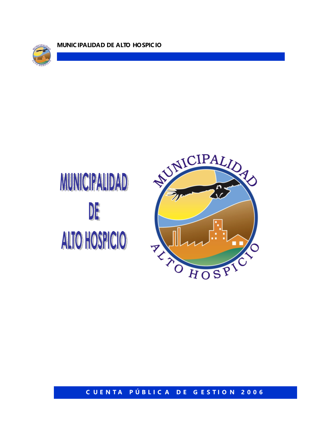 Municipalidad De Alto Hospicio C U E N T a P Ú