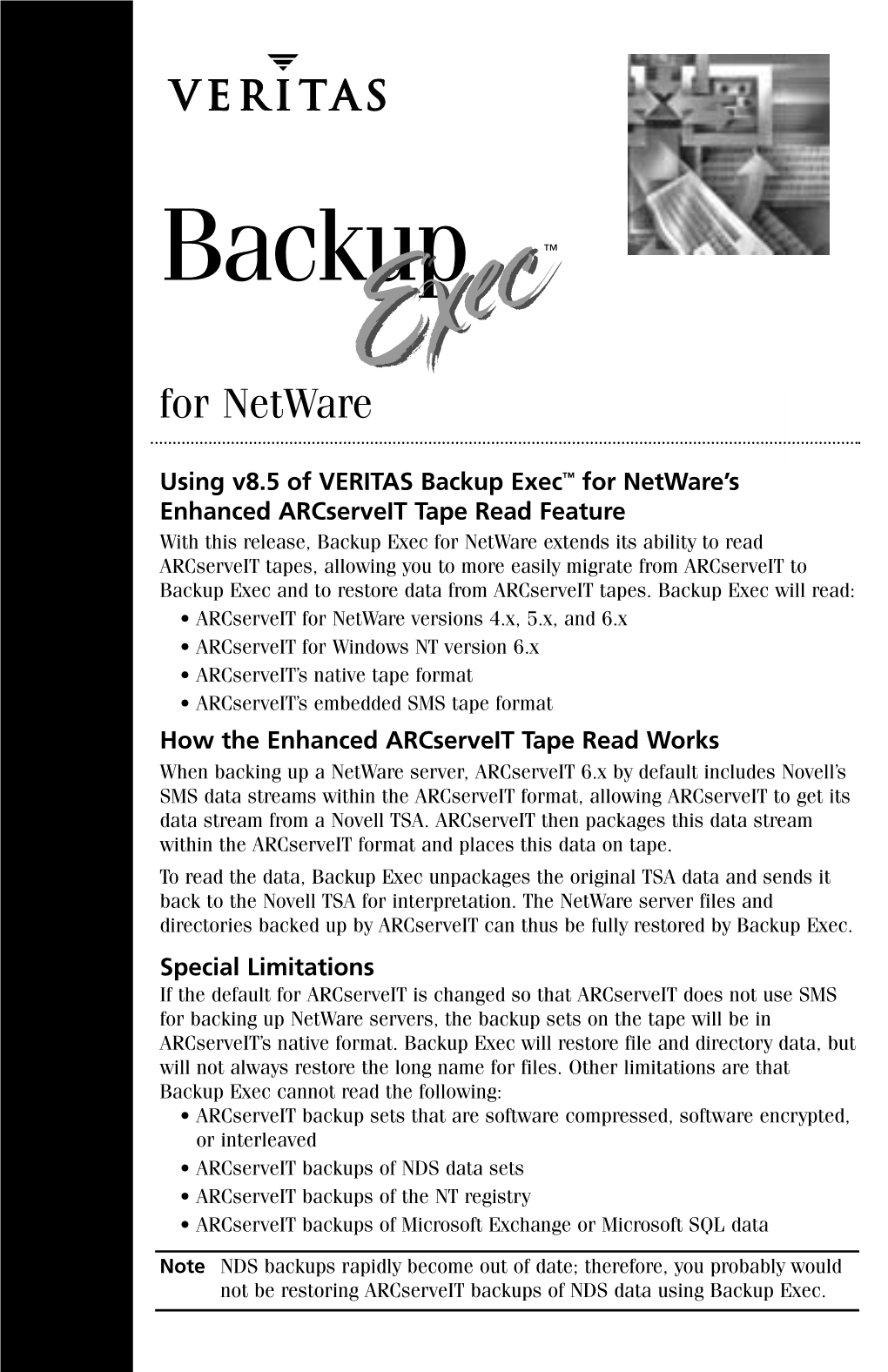 Veritas Backup Exec from Arcserve Netware.Pdf