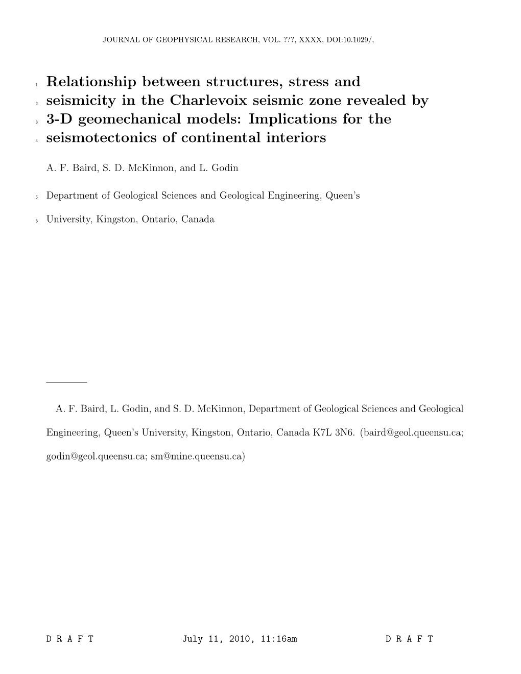 Relationship Between Structures, Stress and Seismicity in The