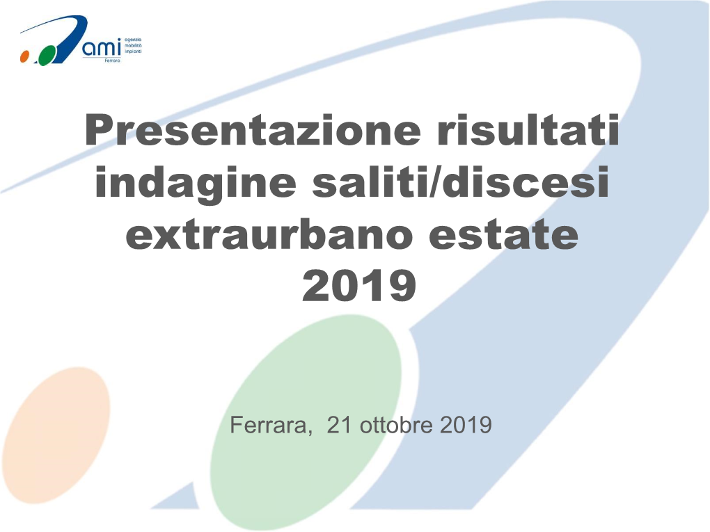 Presentazione Rilevazione 2019 Servizio Estivo