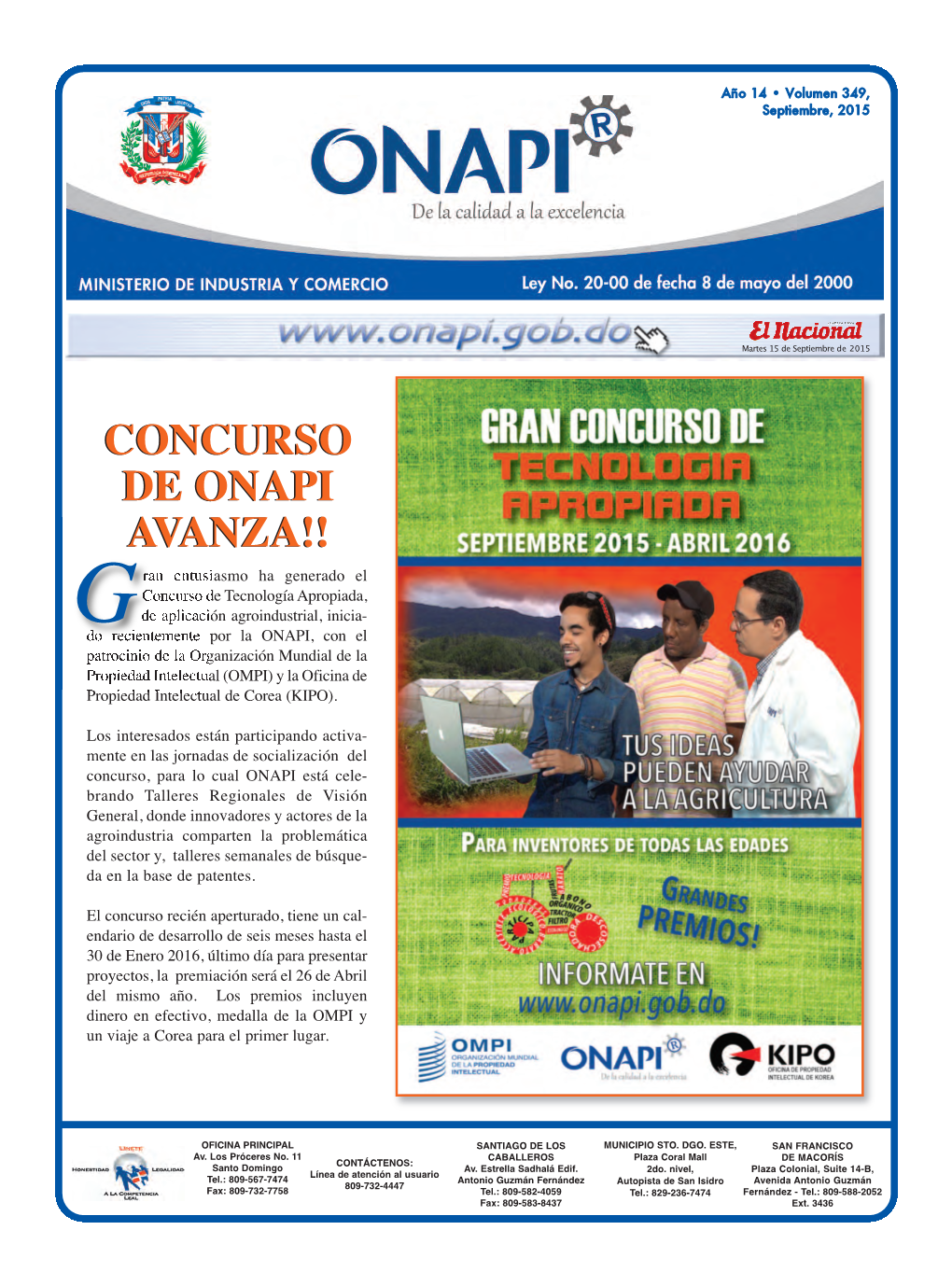 Concurso De Onapi Avanza!!