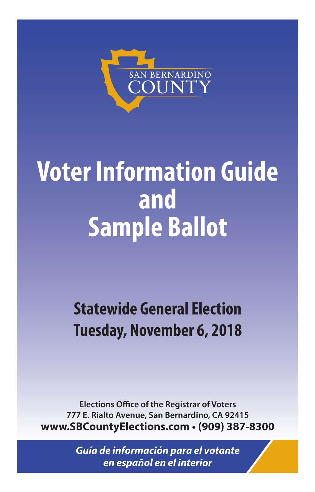 Voter Information Guide and Sample Ballot