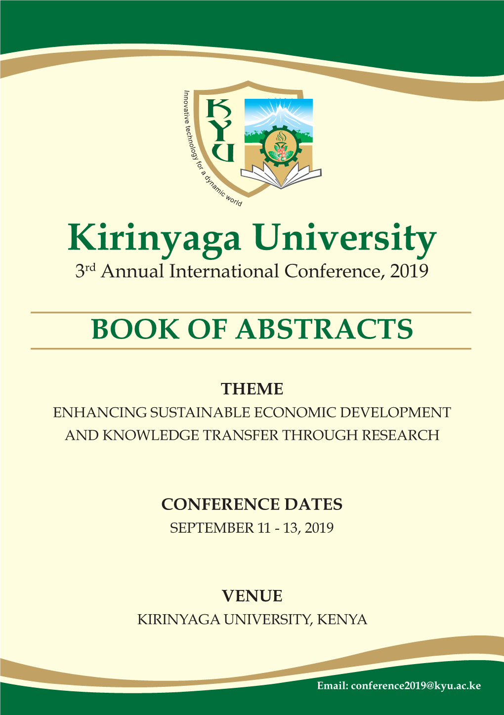 Books of Abstracts 2019