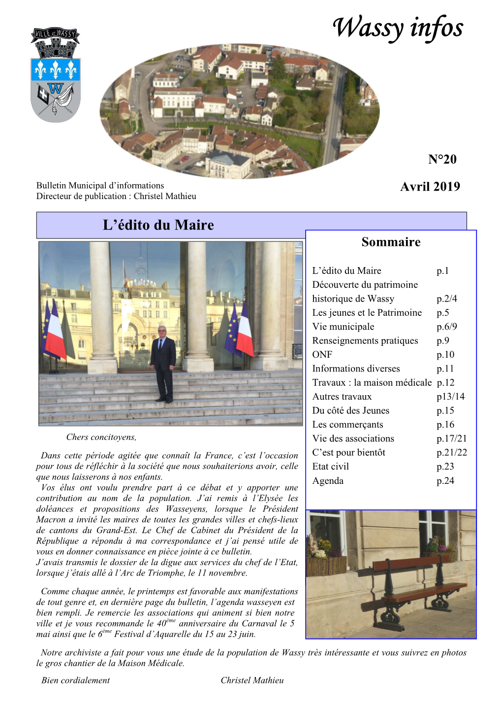 Bulletin N° 20 Avril 2019