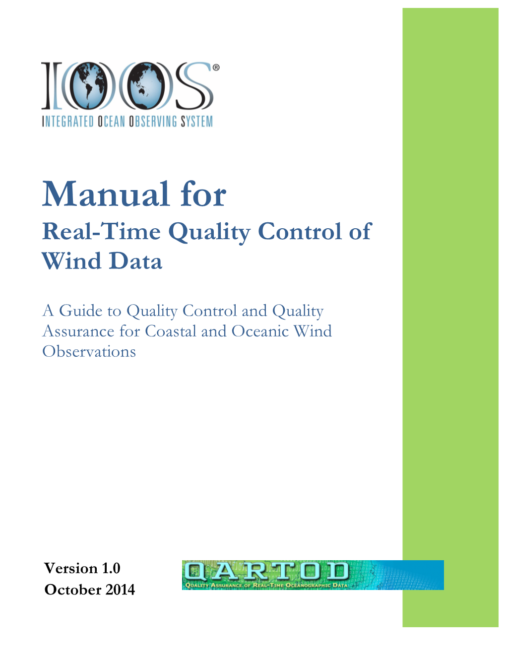 Manual for Real-Time Quality Control of Wind Data