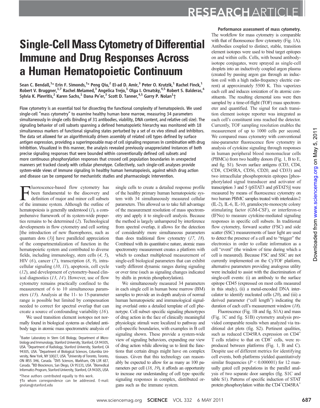 Single-Cell Mass Cytometry of Differential Immune and Drug