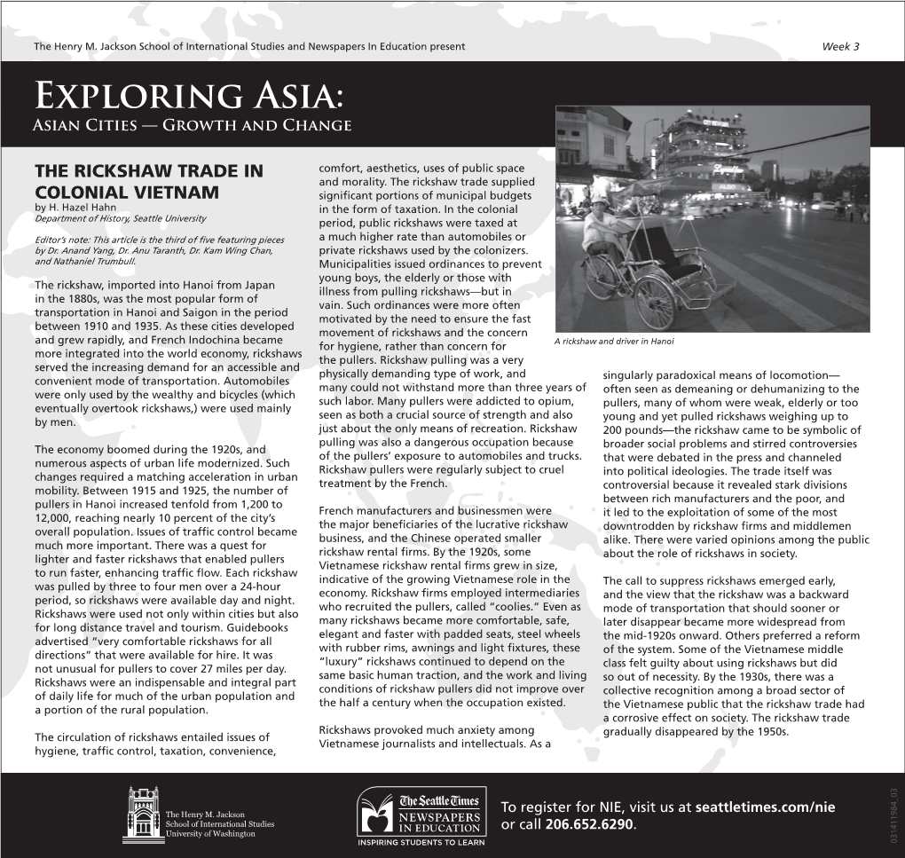 Exploring Asia: Asian Cities — Growth and Change