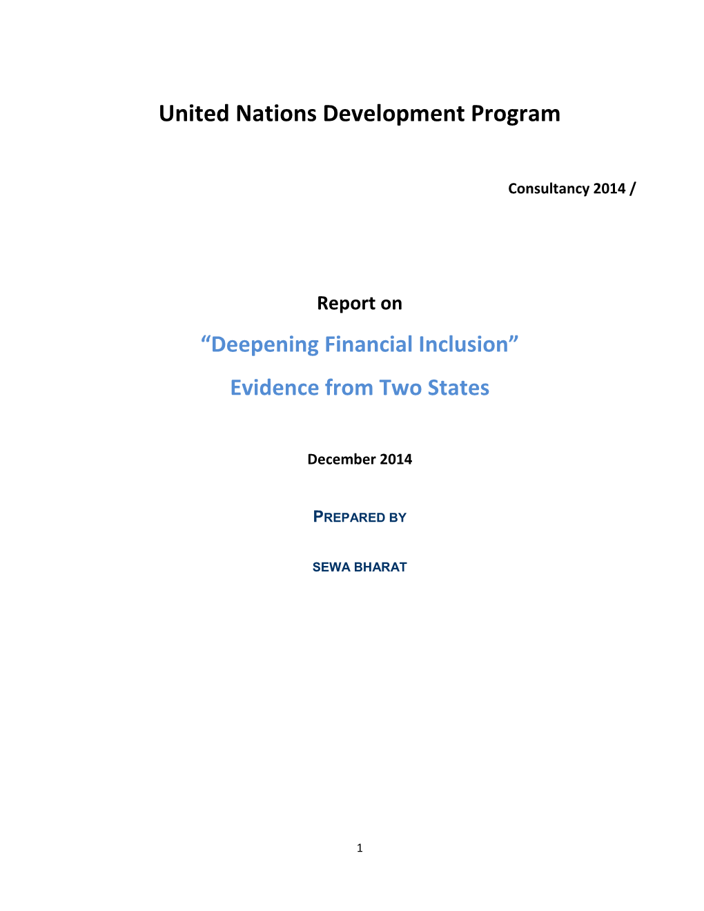 United Nations Development Program