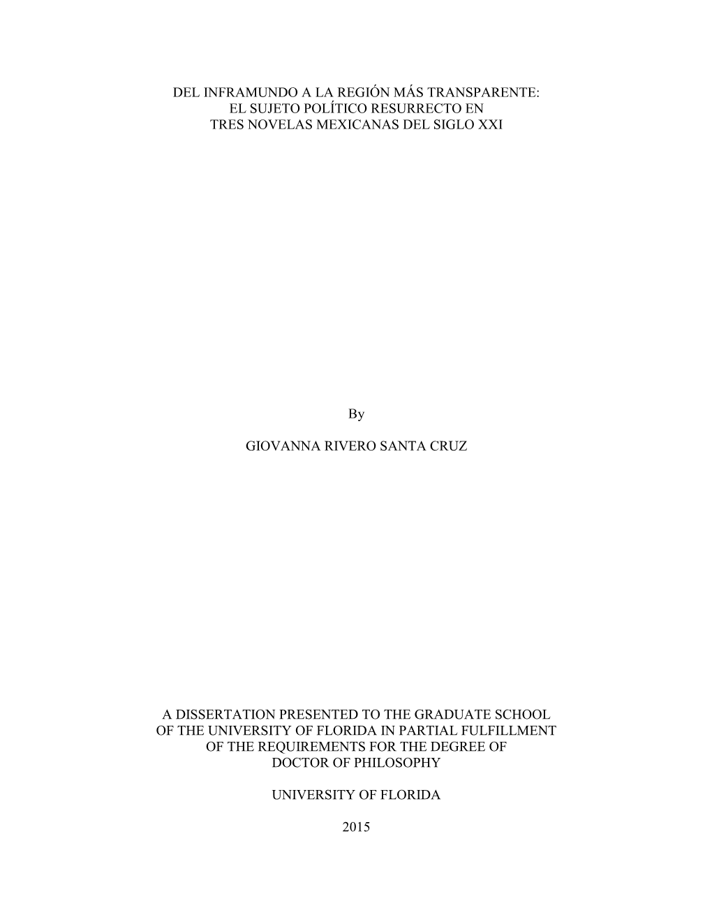 University of Florida Thesis Or Dissertation Formatting