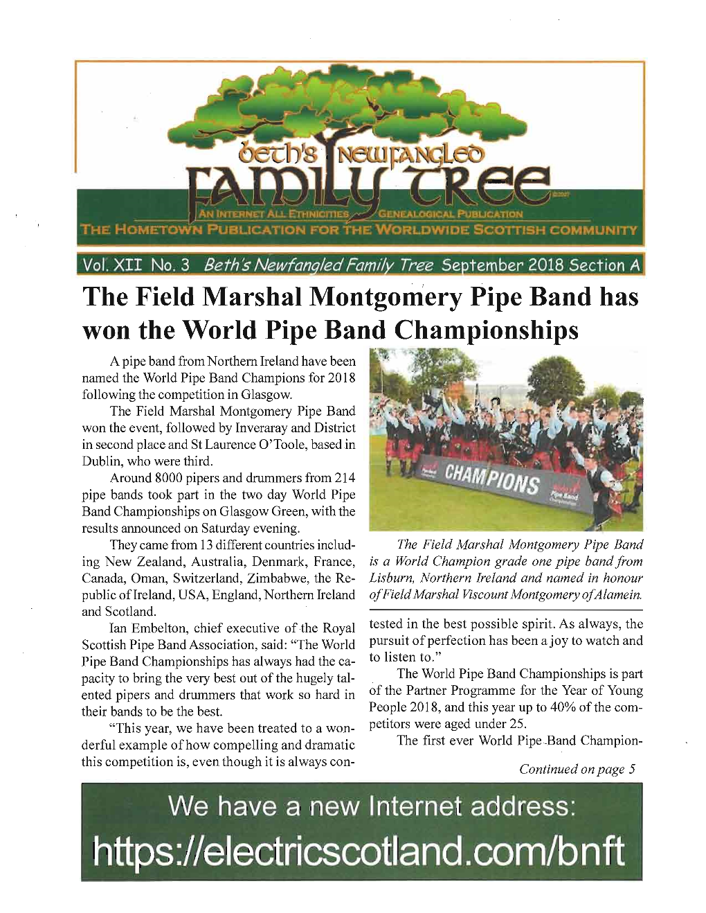 The Field Marshal Montgomery Pipe Band