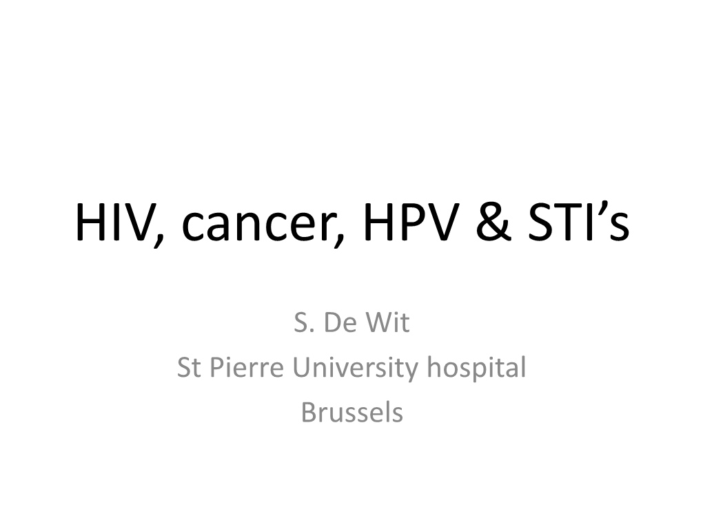STI / HPV / Cancer