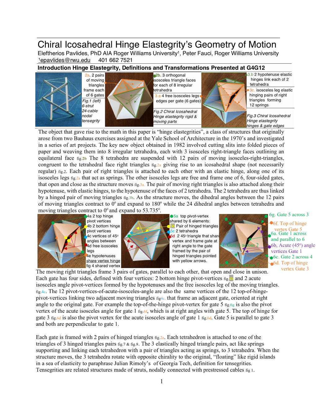 Chiral Icosahedral Hinge Elastegrity's Geometry of Motion