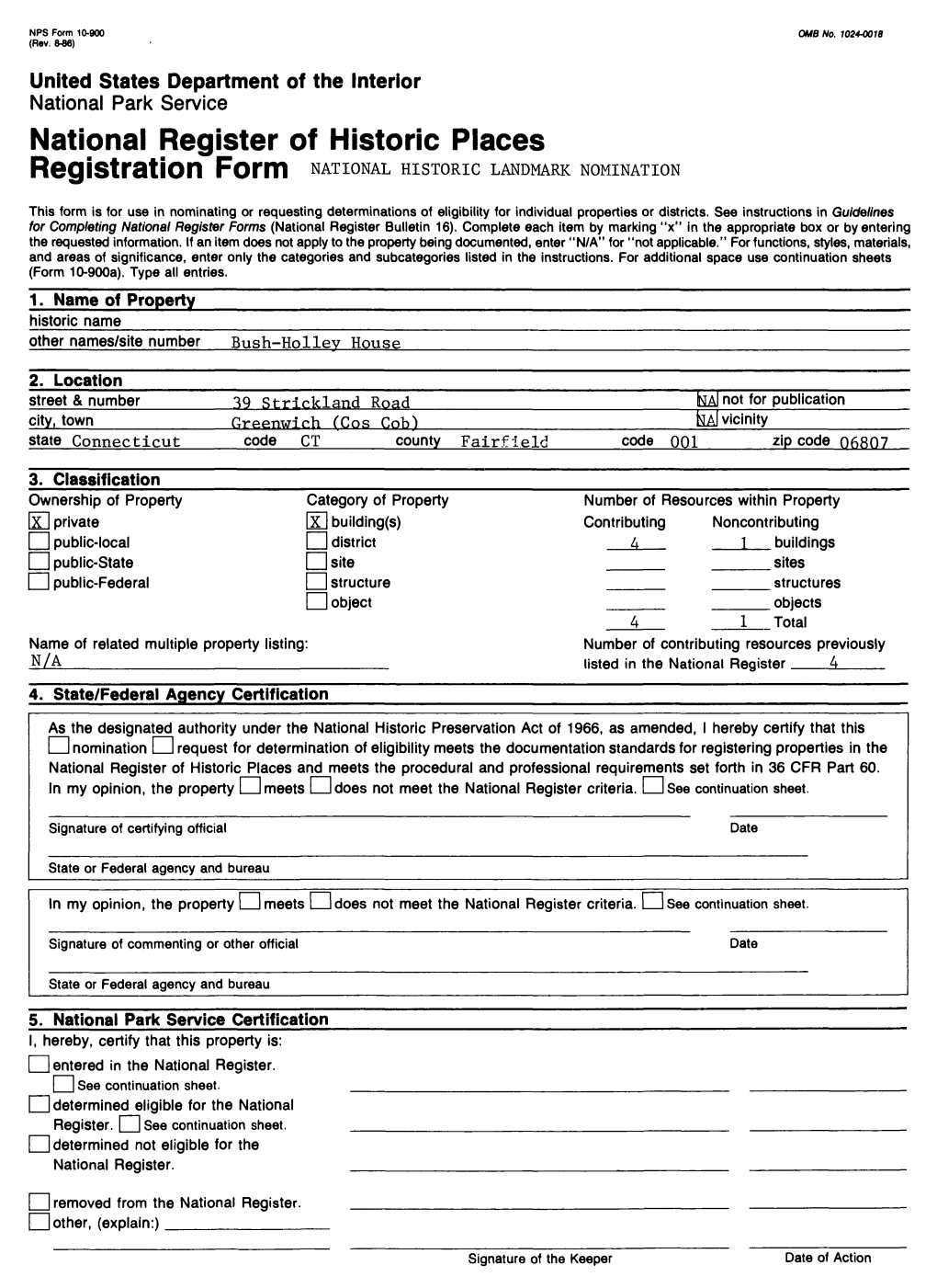 National Register of Historic Places Registration Form NATIONAL HISTORIC LANDMARK NOMINATION