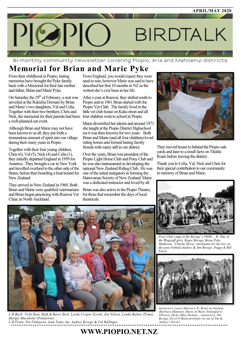 Memorial for Brian and Marie Pyke