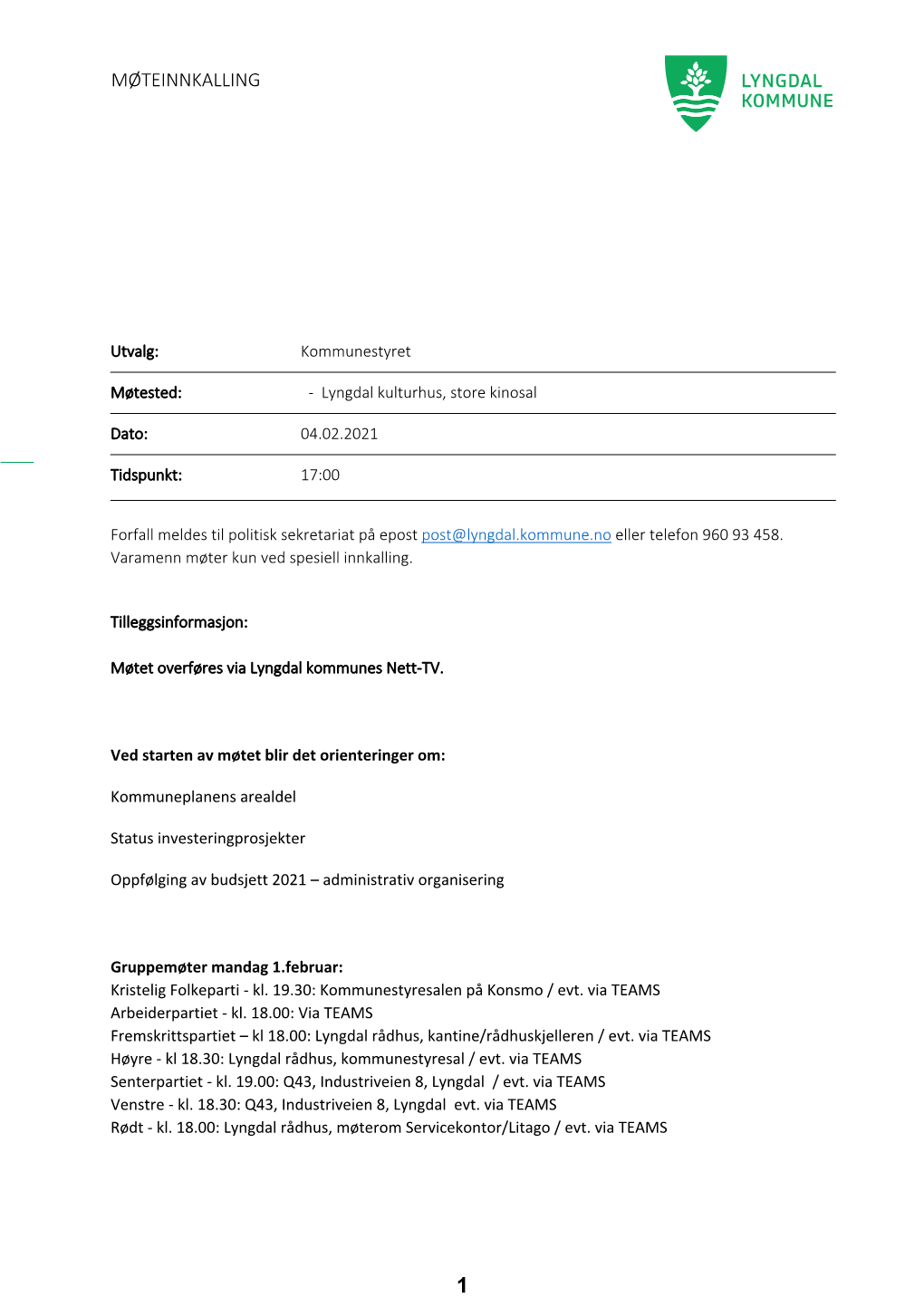 Møteinnkalling Ks 040221.Pdf