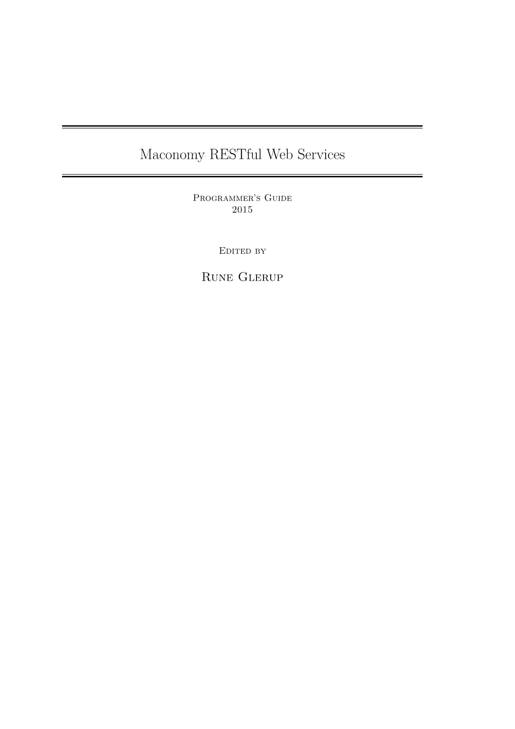 Maconomy Restful Web Services