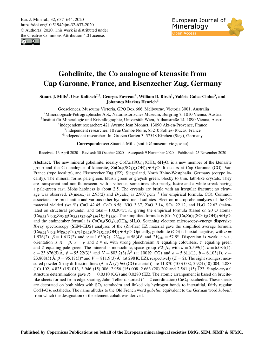 Article Beneﬁted from Construc- Ering the Co Dominance Among the Non-Cu Metal Atoms, Tive Reviews by Jochen Schlüter and Taras Panikorovskii