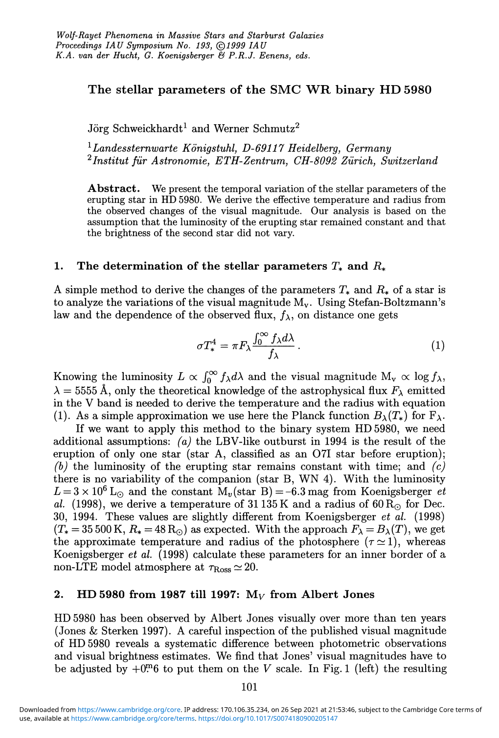 The Stellar Parameters of the SMC WR Binary HD 5980