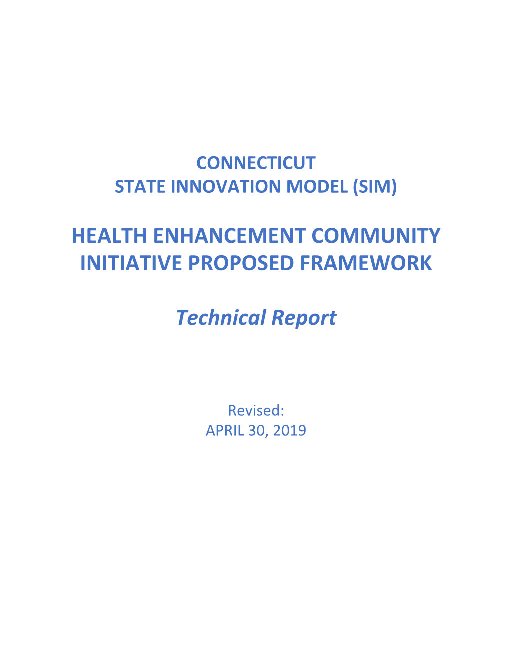 CT SIM HEC Framework Technical Report