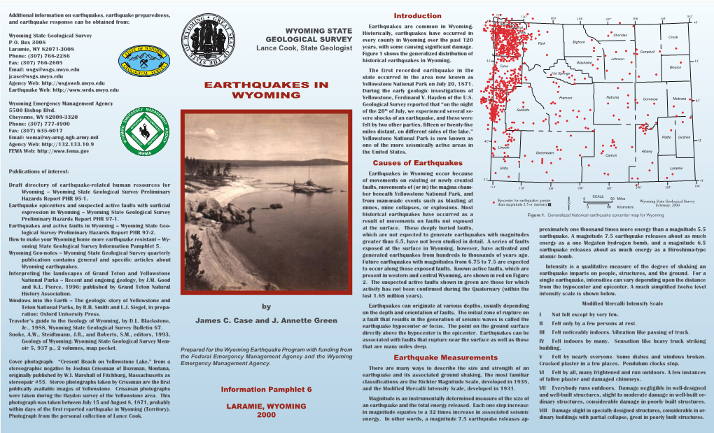 Earthquakes in Wyoming