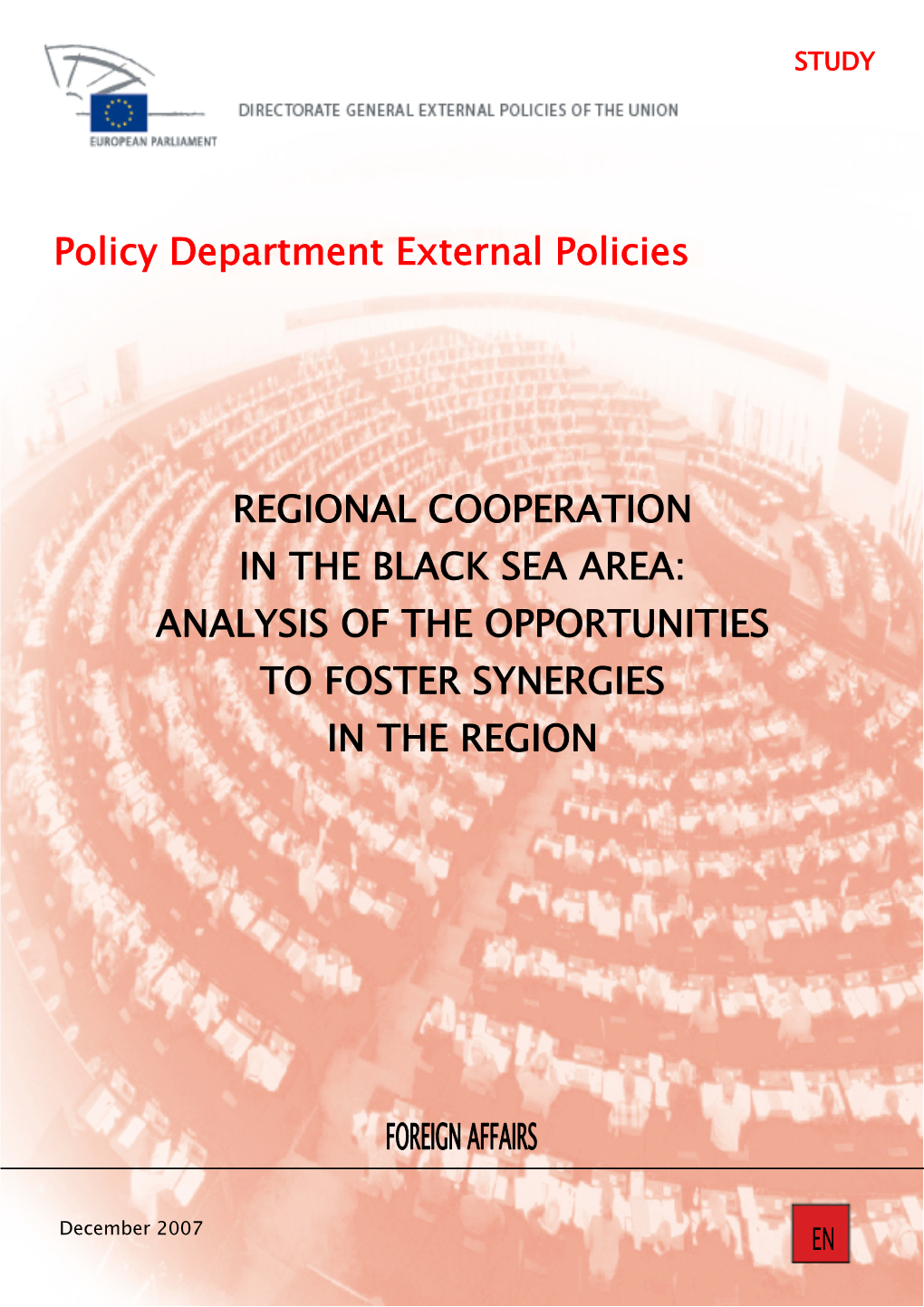 Policy Department External Policies REGIONAL COOPERATION in THE
