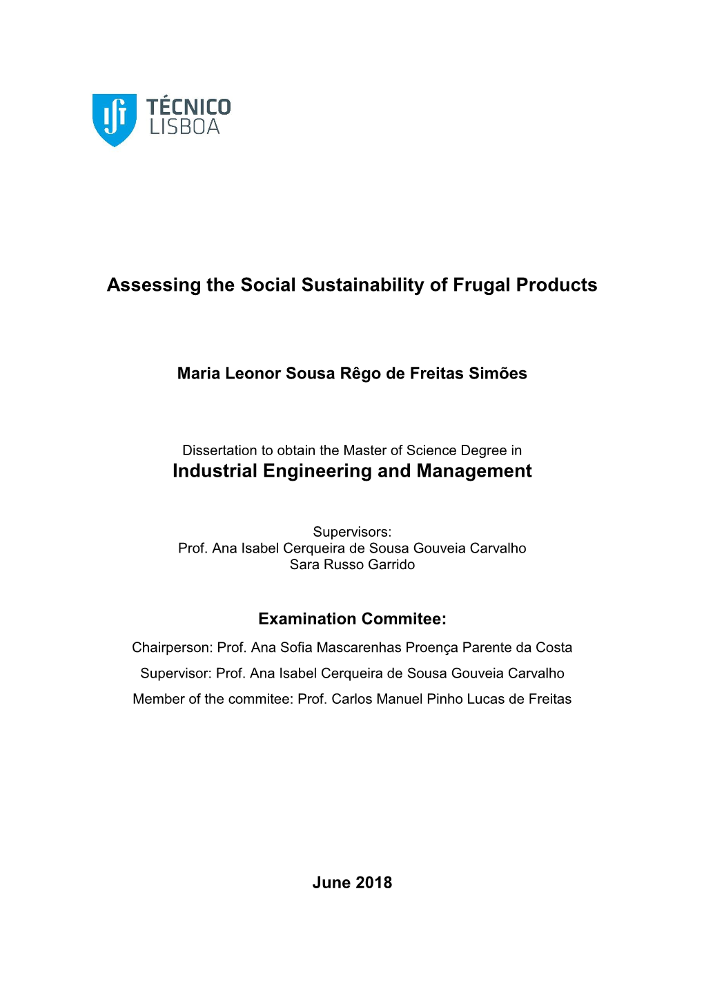 Assessing the Social Sustainability of Frugal Products Industrial
