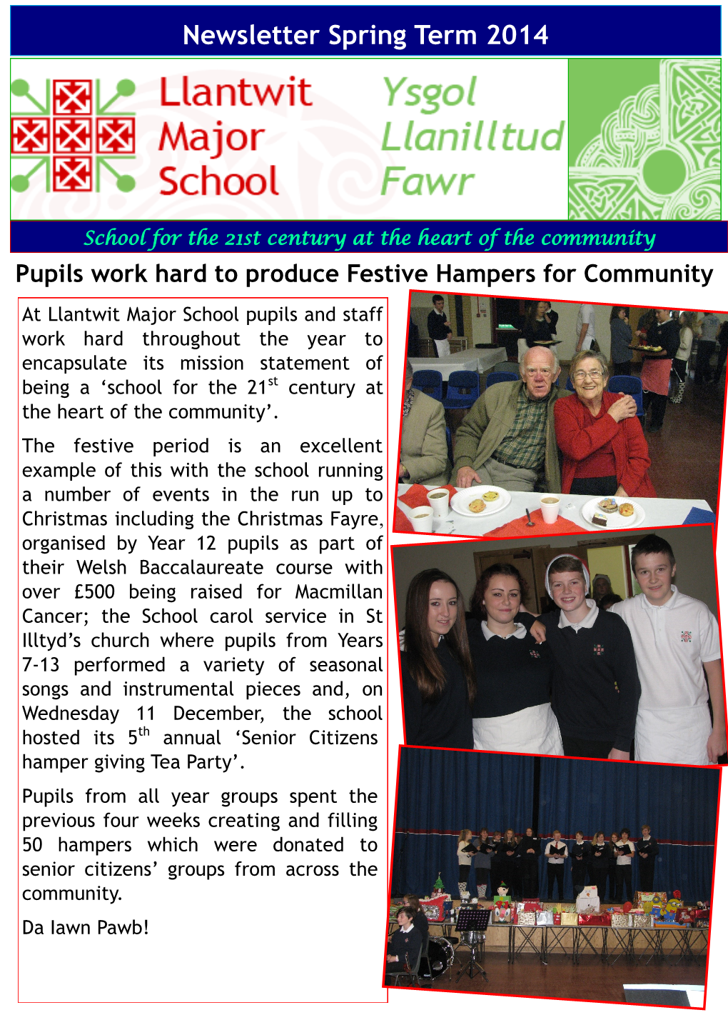 Newsletter Spring Term 2014