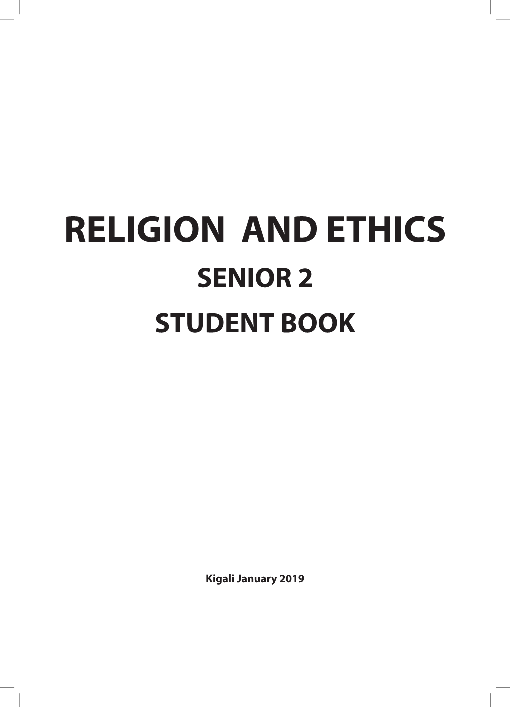 Religion and Ethics Senior 2 Student Book