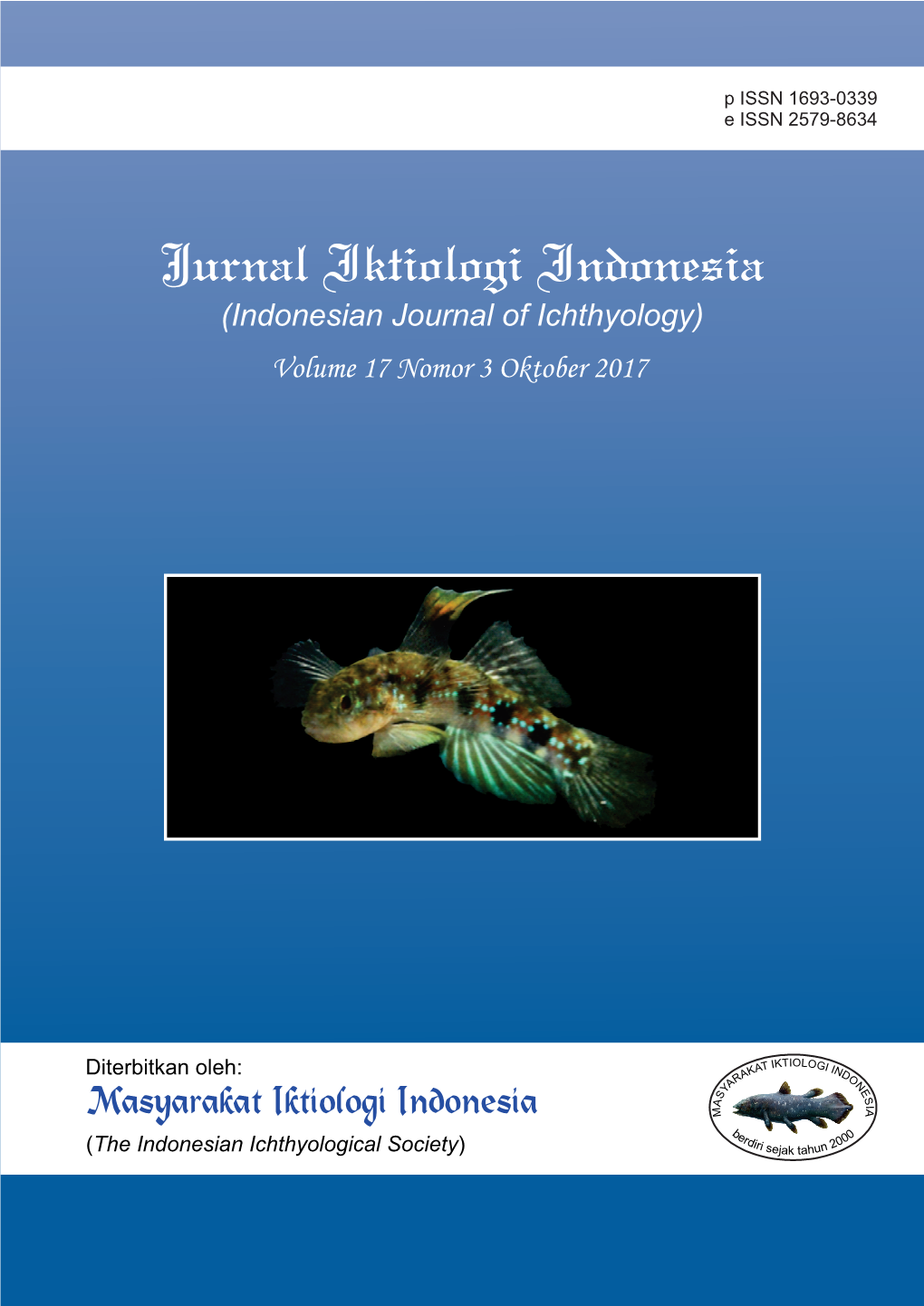 Jurnal Iktiologi Indonesia (Indonesian Journal of Ichthyology) Volume 1 Nomor73 Oktober 2017