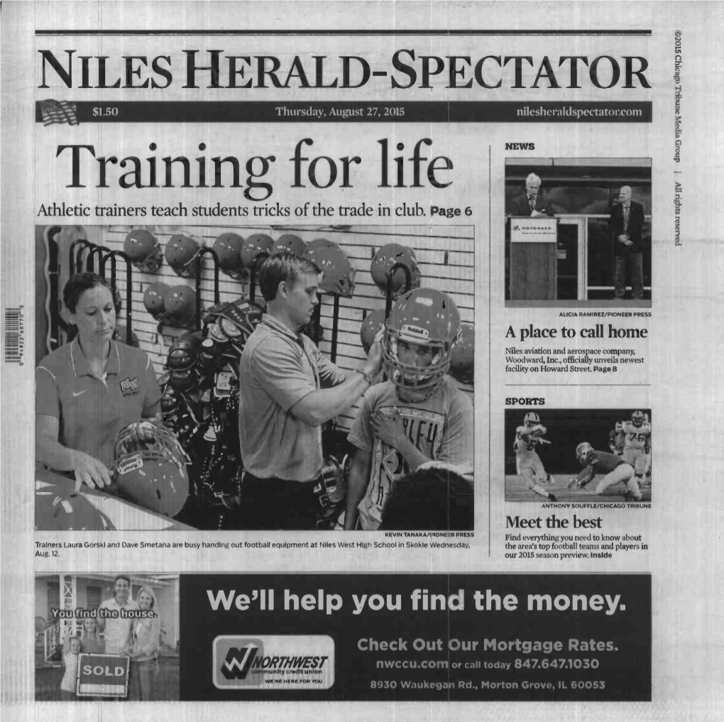 JILES HERALD- SP:ECTATOR $1.50 Thursday, August 27,2015 Nilesheraldspectator.Corn