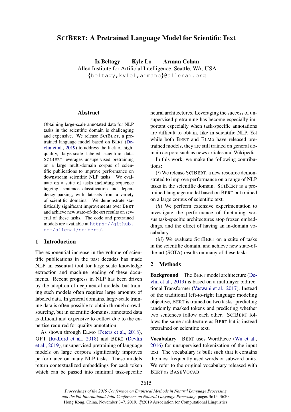 A Pretrained Language Model for Scientific Text