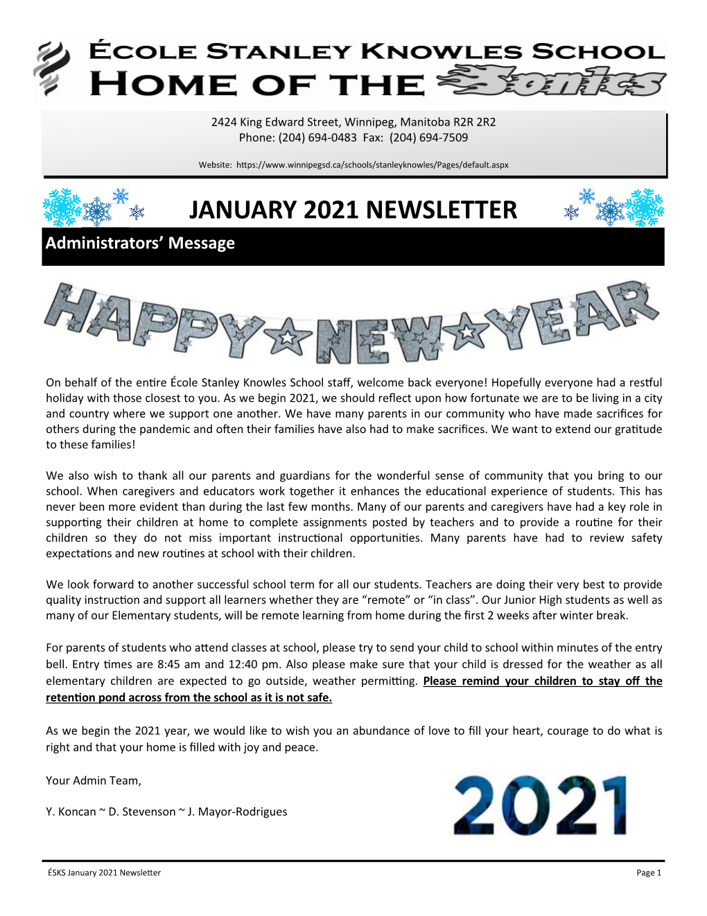 JANUARY 2021 Newsletter.Pub