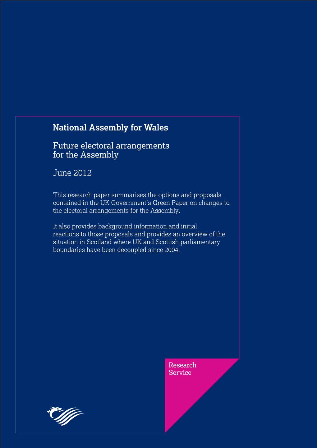 Future Electoral Arrangements for the Assembly