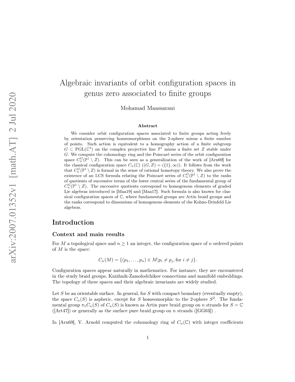 Algebraic Invariants of Orbit Configuration Spaces in Genus Zero