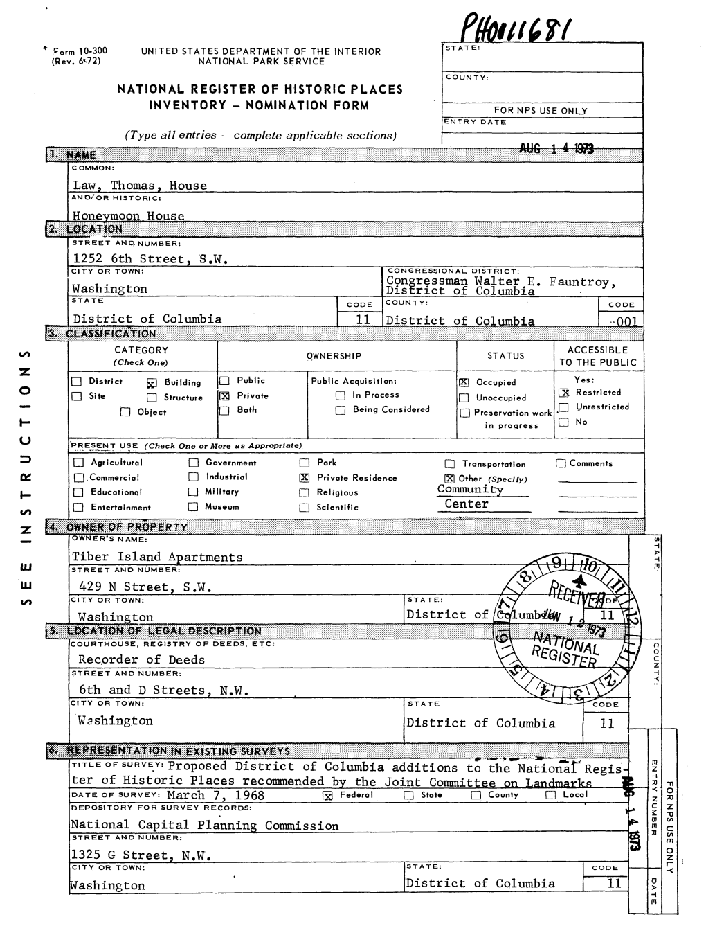 Ptiolltm ©-©Orm 10-300 UNITED STATES DEPARTMENT of the INTERIOR (Rev