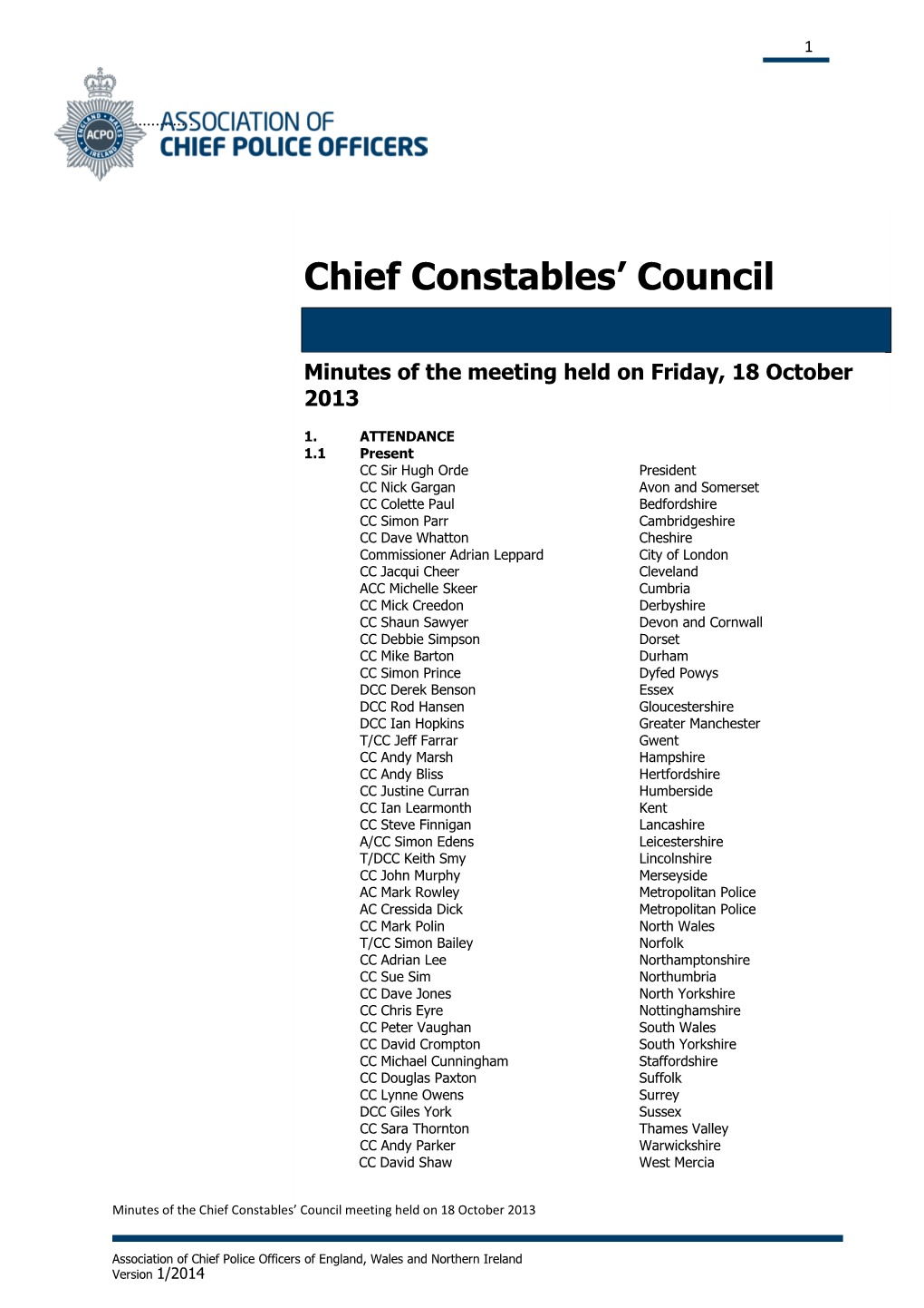 Chief Constables' Council