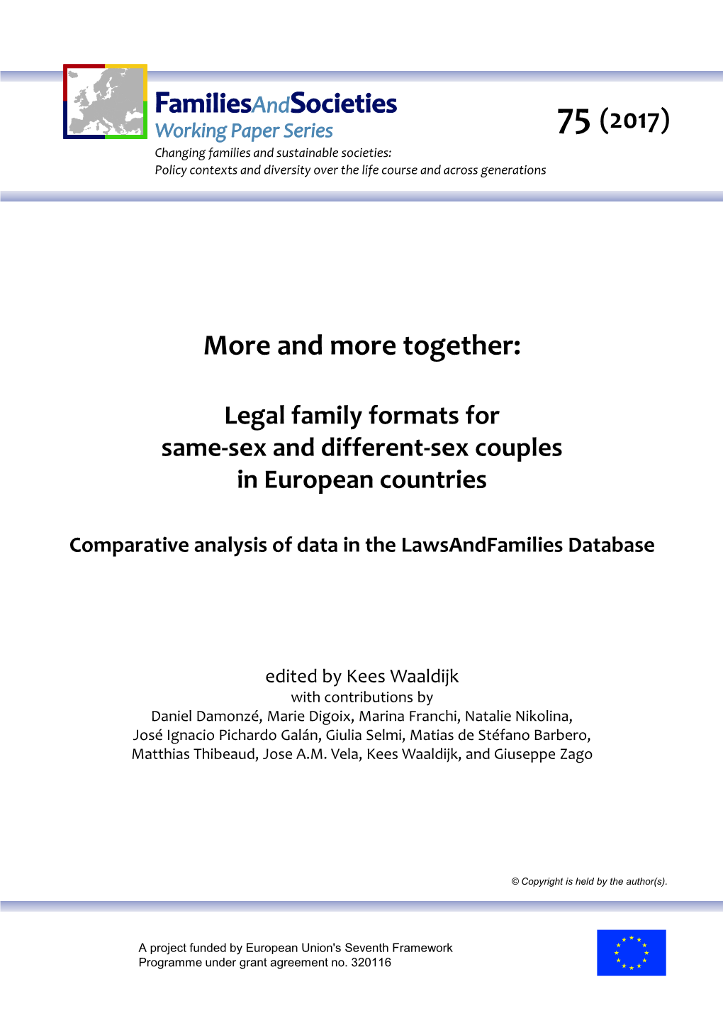 More and More Together: Legal Family Formats For