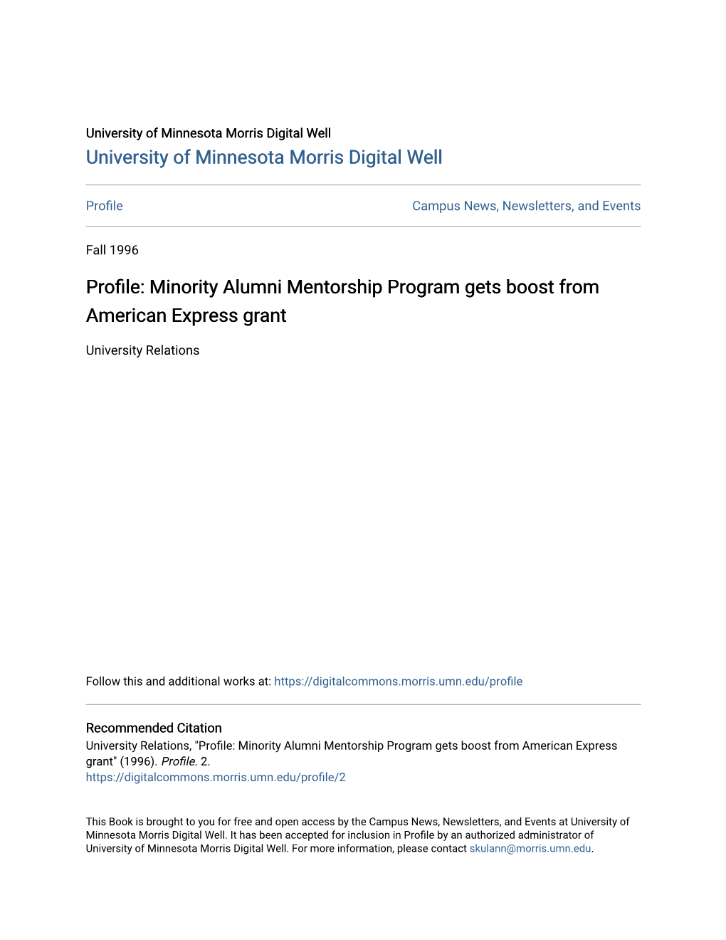 Profile: Minority Alumni Mentorship Program Gets Boost from American Express Grant