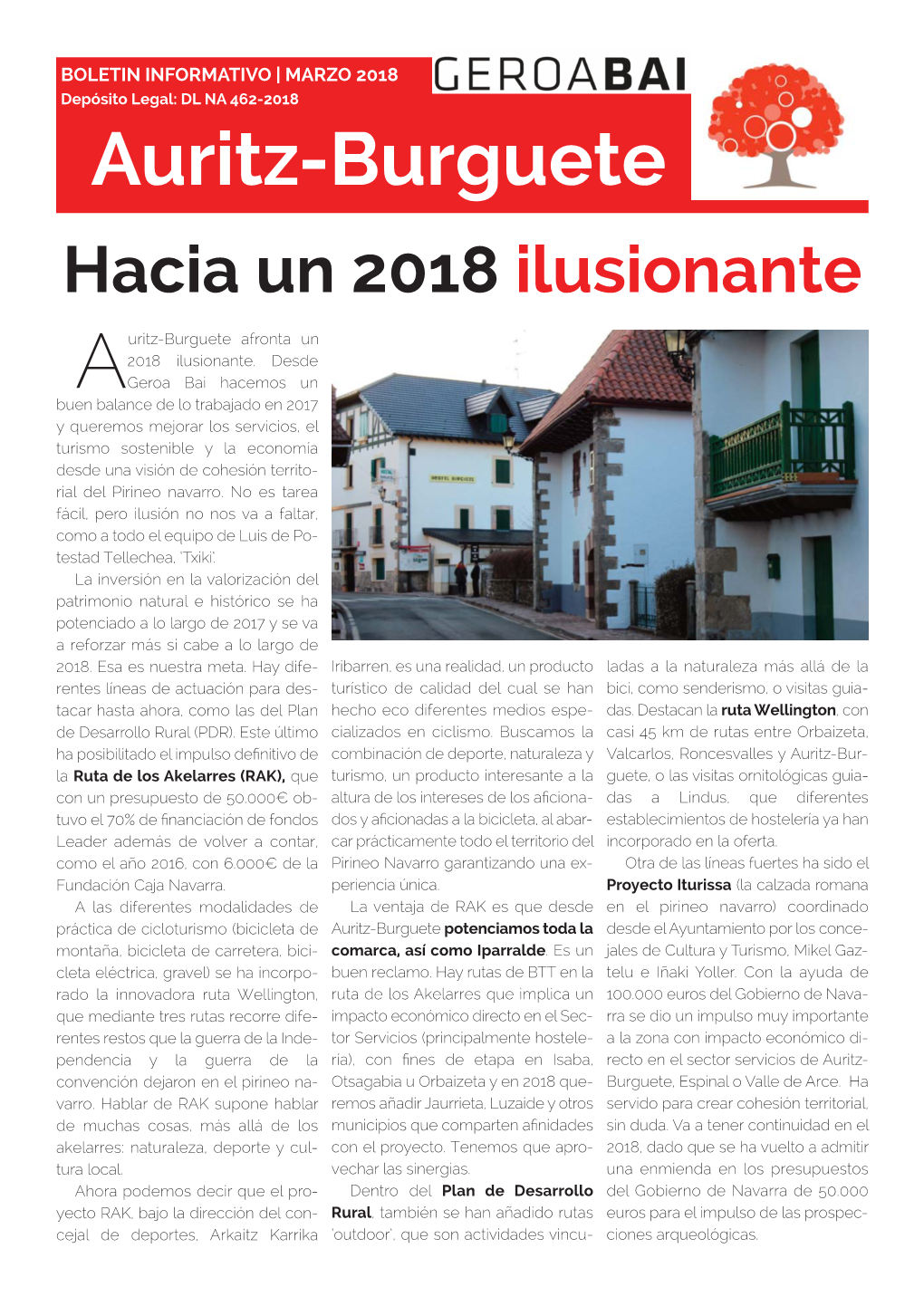 Auritz-Burguete Hacia Un 2018 Ilusionante