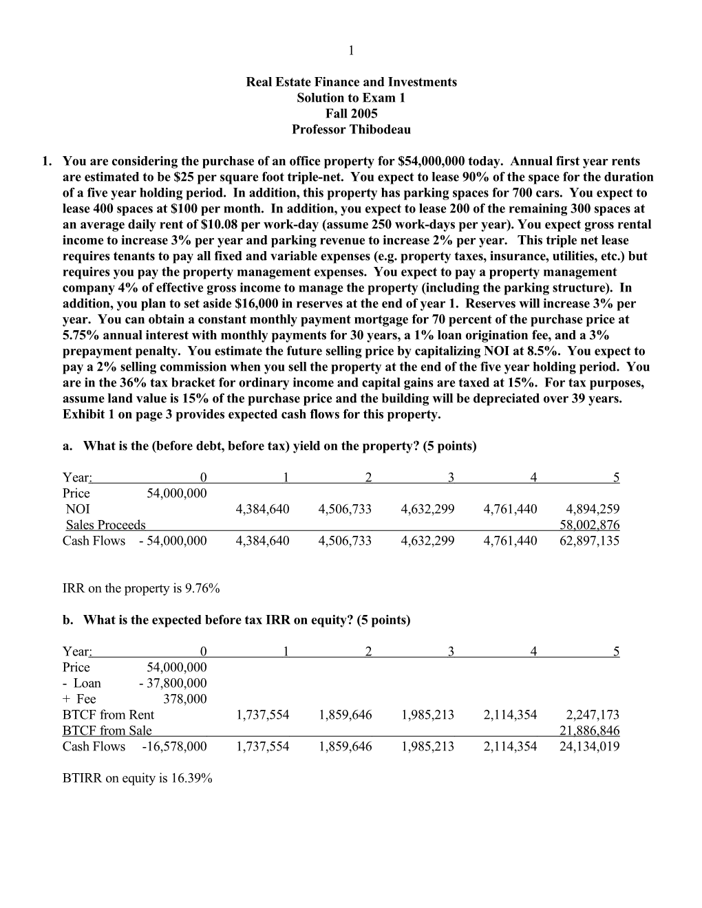 Fill in the Blanks and Compute the Yield for the Following Construction Loan