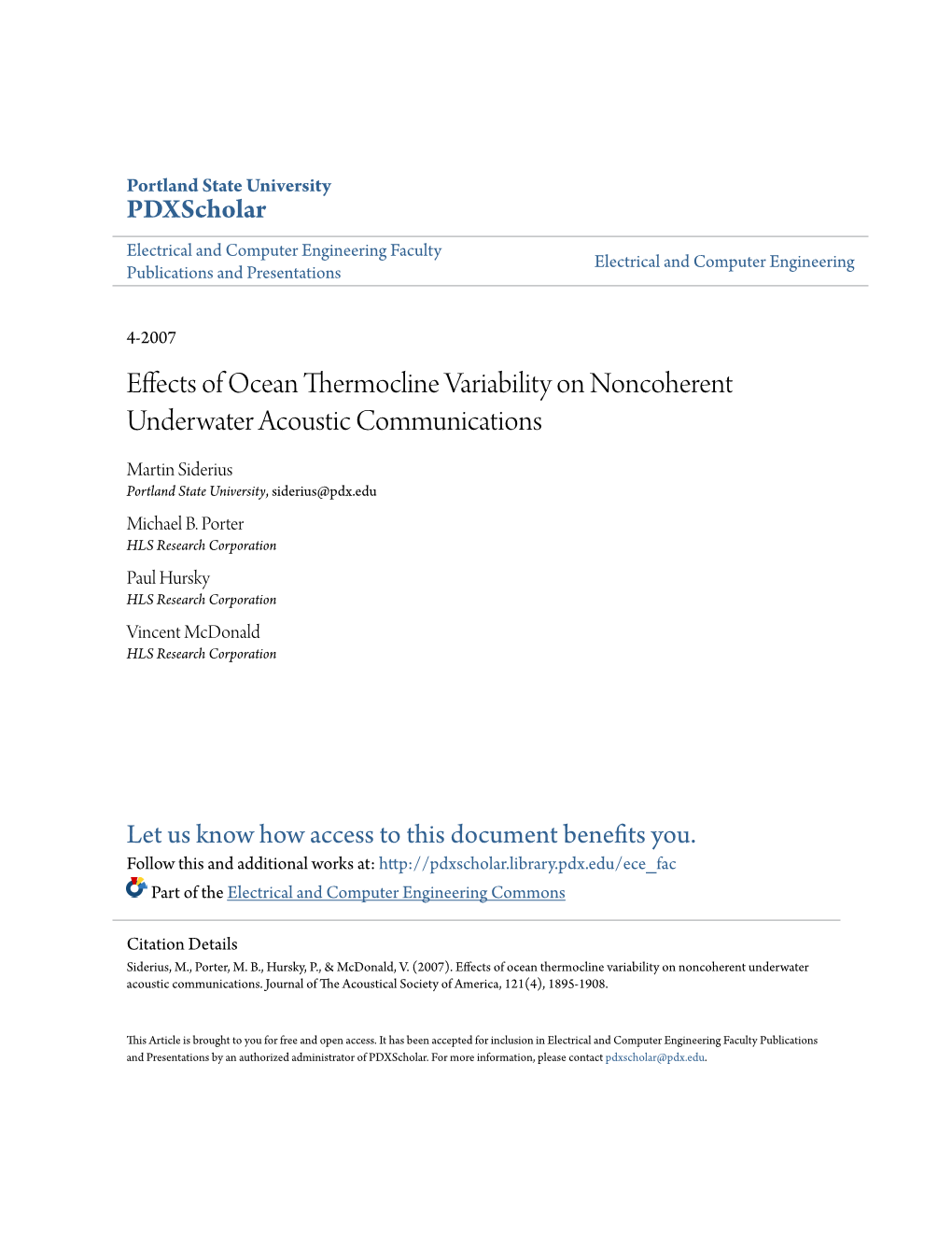 Effects of Ocean Thermocline Variability on Noncoherent Underwater Acoustic Communications