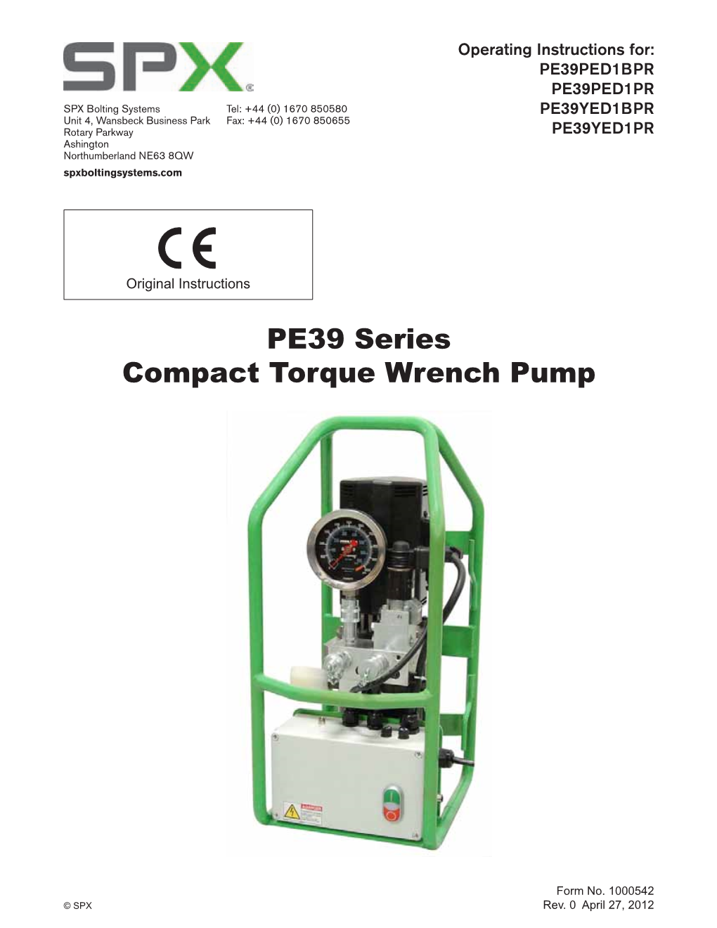 PE39 Series Compact Torque Wrench Pump