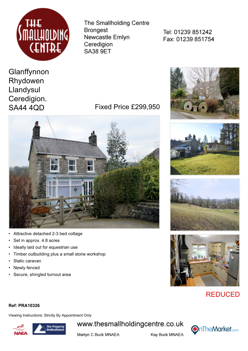 Glanffynnon Rhydowen Llandysul Ceredigion. SA44 4QD Fixed Price £299,950